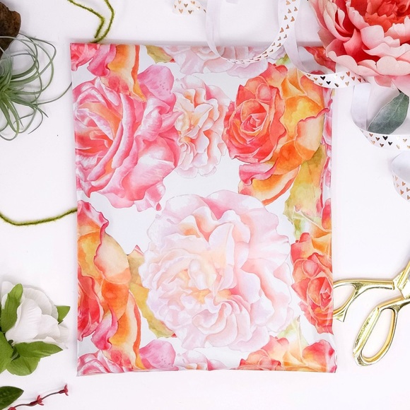 AUGUST PICK!! 20 Watercolor Blossom Poly Mailer 10 x 13 inch - Picture 1 of 4